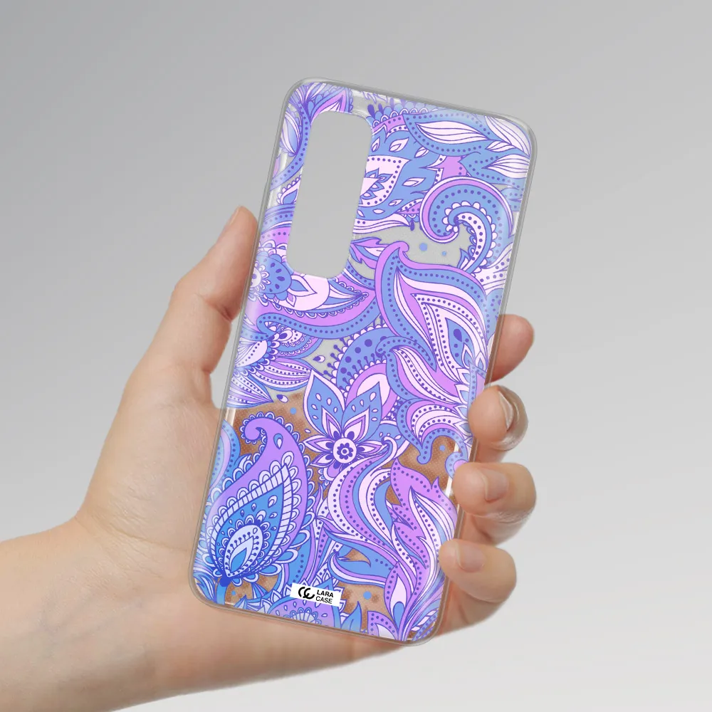 Purple Paisley Xiaomi Mi Note 10 Lite Clear TPU Case