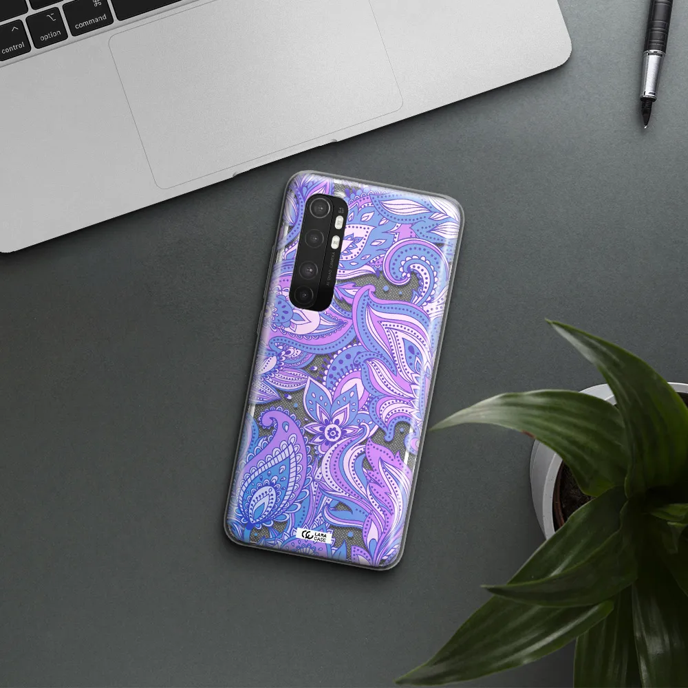 Purple Paisley Xiaomi Mi Note 10 Lite Clear TPU Case