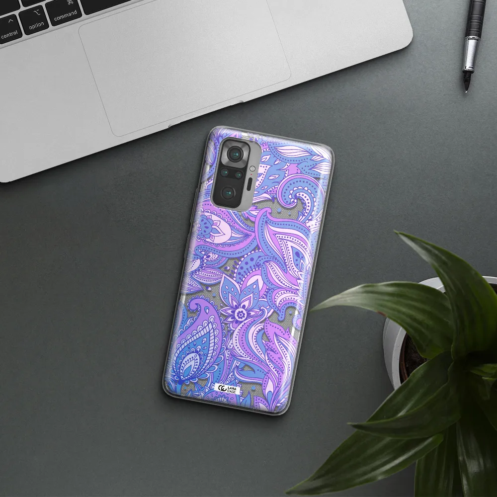 Purple Paisley Xiaomi Note 10 Pro Clear TPU Case