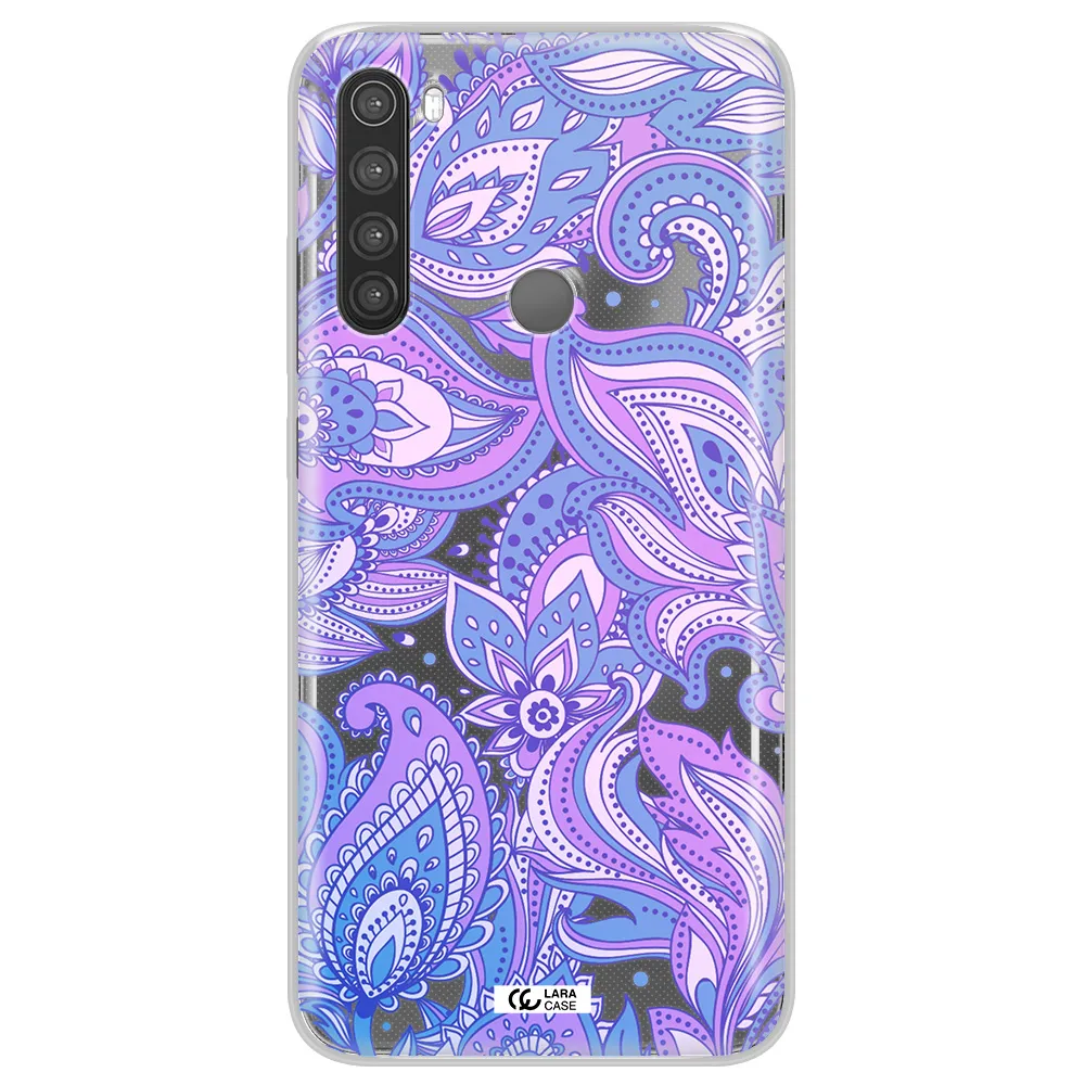 Purple Paisley Xiaomi Note 8 Clear TPU Case
