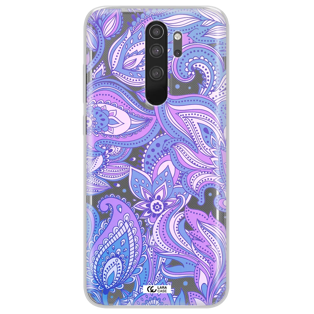 Purple Paisley Xiaomi Note 8 Pro Clear TPU Case