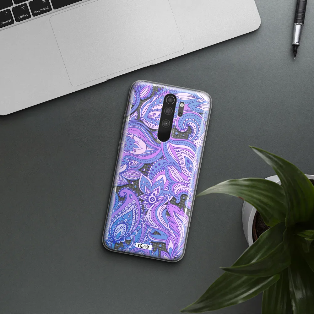 Purple Paisley Xiaomi Note 8 Pro Clear TPU Case