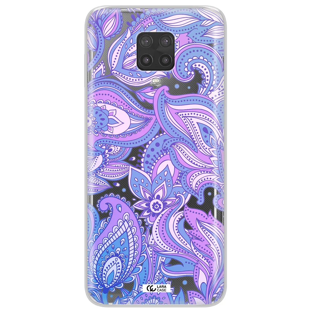 Purple Paisley Xiaomi Note 9 Pro Clear TPU Case