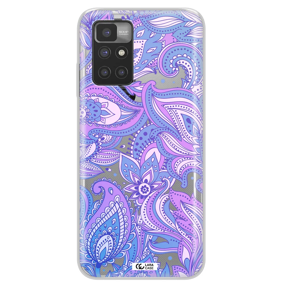 Purple Paisley Xiaomi Redmi 10 Clear TPU Case
