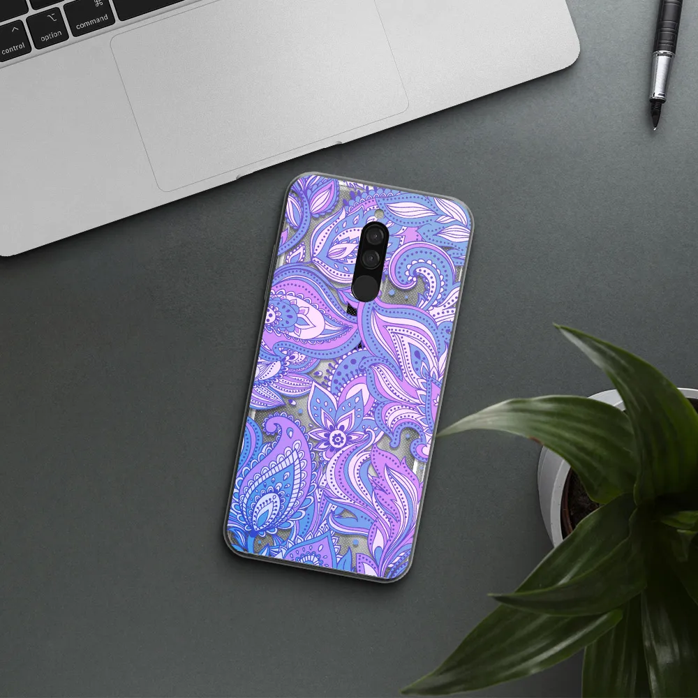 Purple Paisley Xiaomi Redmi 8 Clear Tpu Case