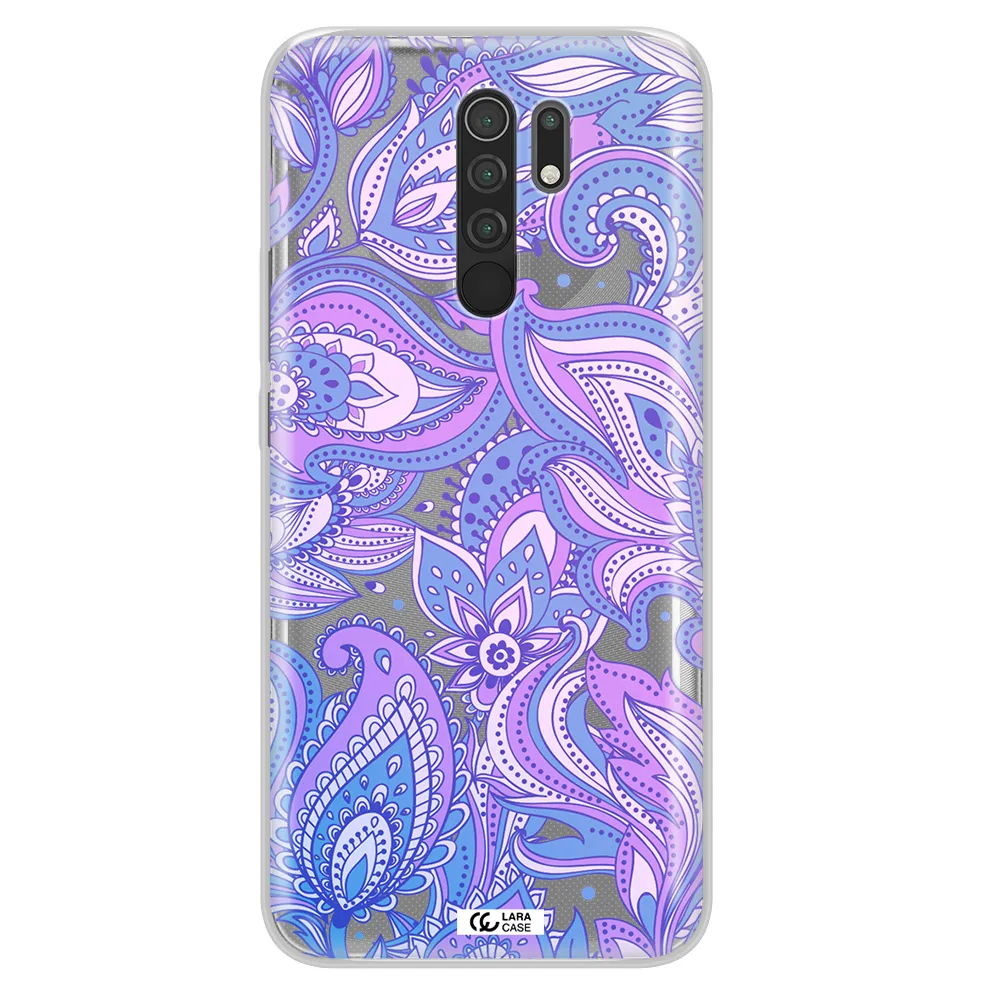 Purple Paisley Xiaomi Redmi 9 Clear TPU Case