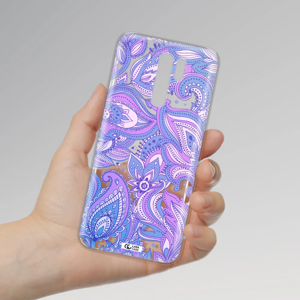 Purple Paisley Xiaomi Redmi 9 Clear TPU Case