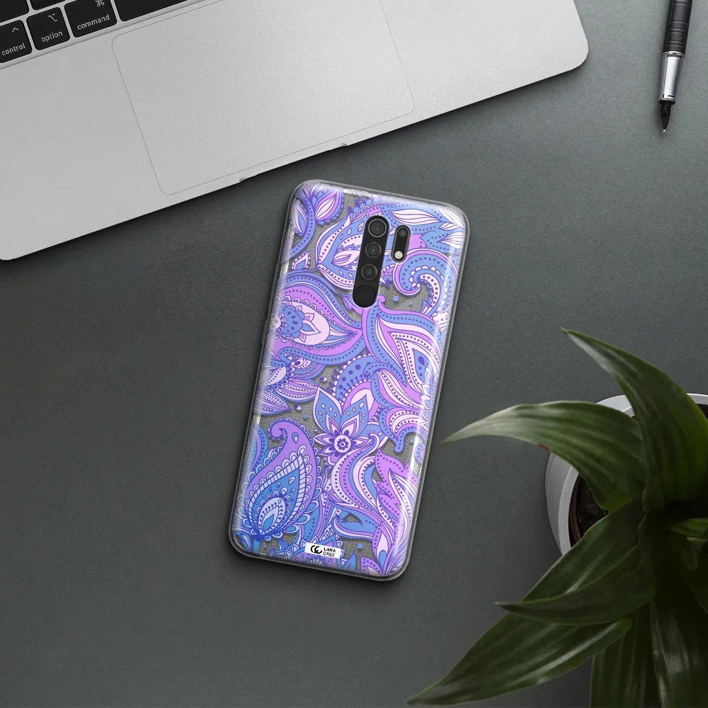 Purple Paisley Xiaomi Redmi 9 Clear TPU Case