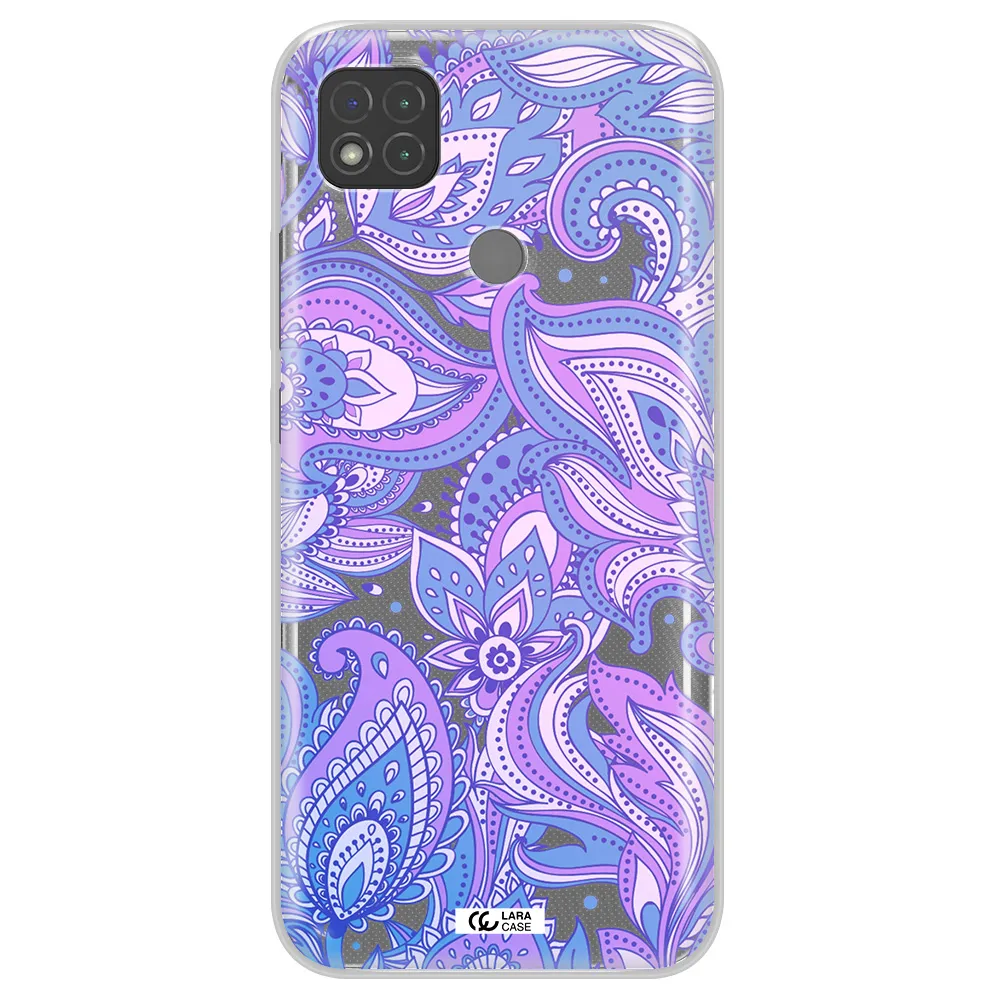 Purple Paisley Xiaomi Redmi 9C Clear TPU Case