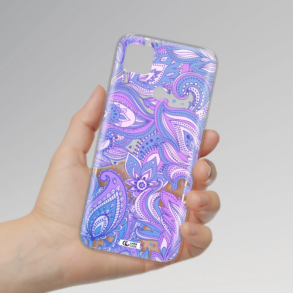 Purple Paisley Xiaomi Redmi 9C Clear TPU Case