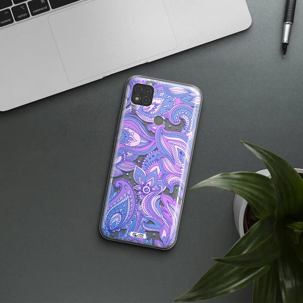 Purple Paisley Xiaomi Redmi 9C Clear TPU Case