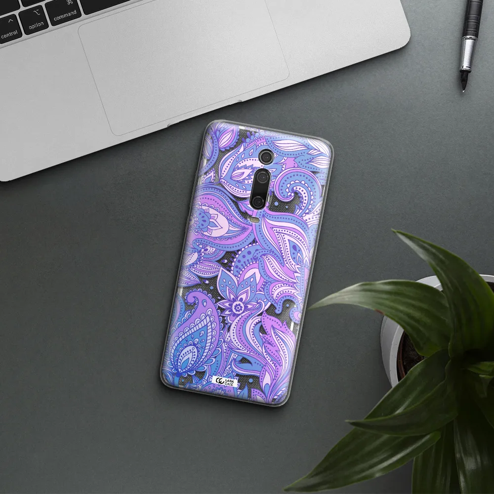 Purple Paisley Xiaomi Redmi K20 Clear Tpu Case