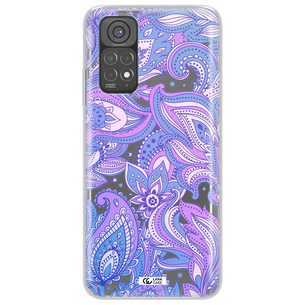 Purple Paisley Xiaomi Redmi Note 11 Clear TPU Case