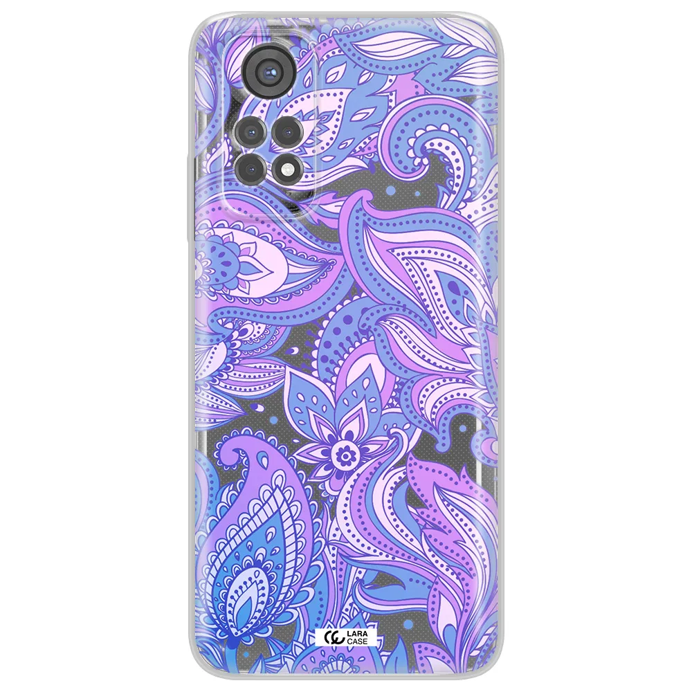 Purple Paisley Xiaomi Redmi Note 11S Clear Tpu Case