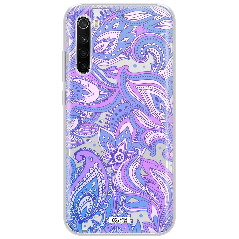 Purple Paisley Xiaomi Redmi Note 8T Clear Tpu Case