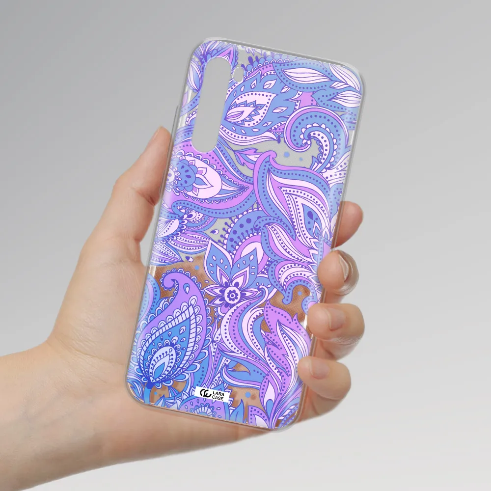 Purple Paisley Xiaomi Redmi Note 8T Clear Tpu Case