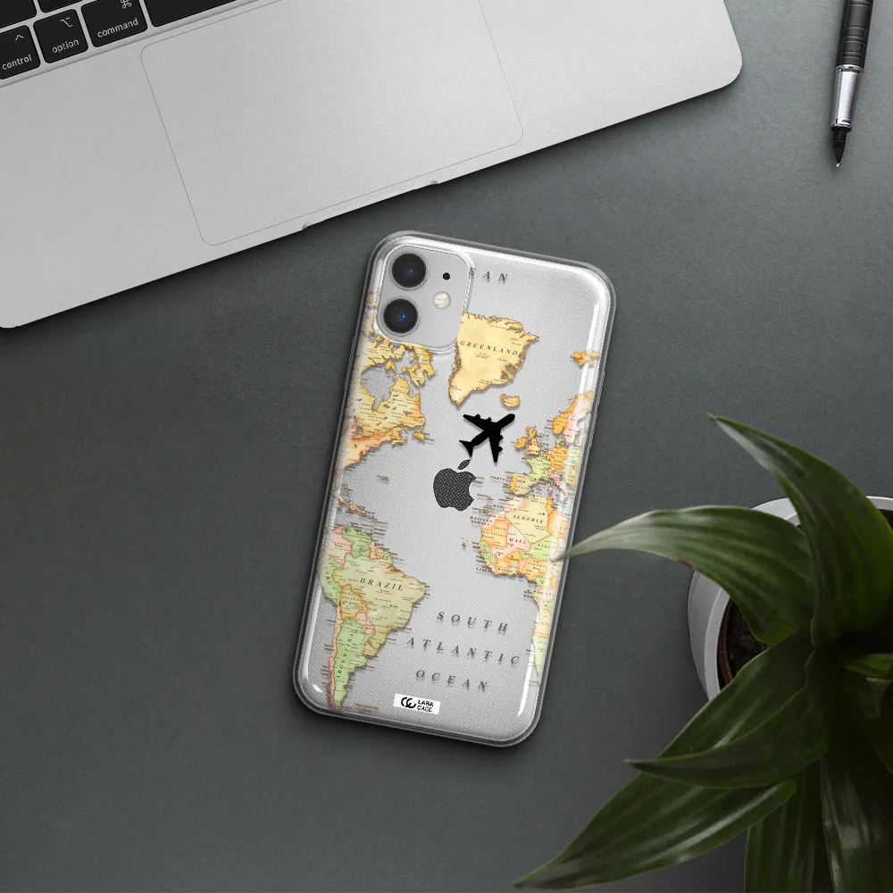 Travel Map Apple iPhone 11 Clear TPU Case