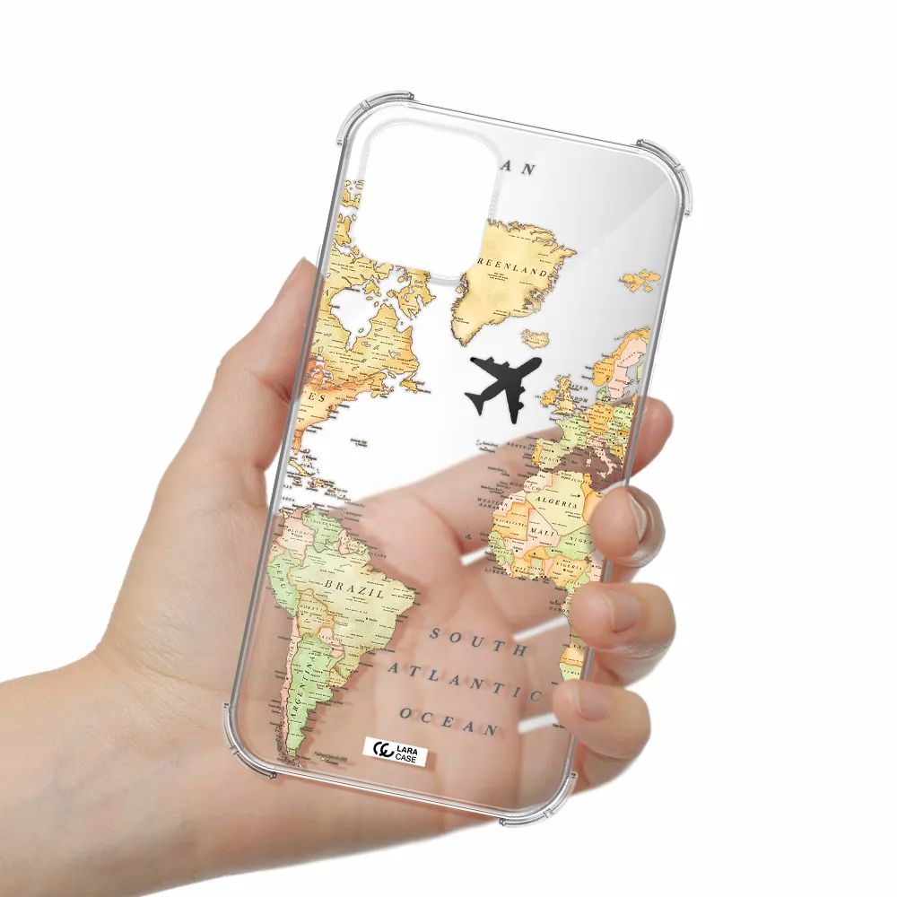 Travel Map Apple iPhone 11 pro Clear PC Case