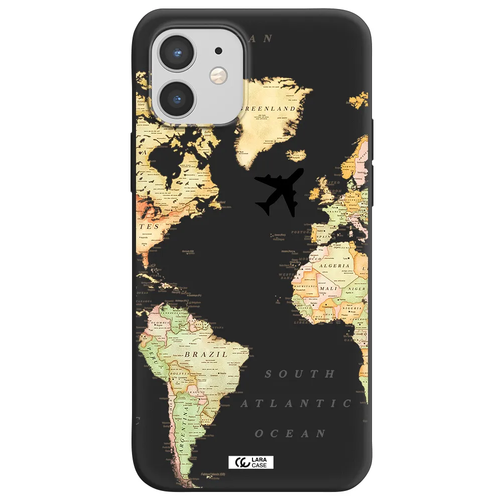 Travel Map Apple iPhone 12 mini Silicone black Case