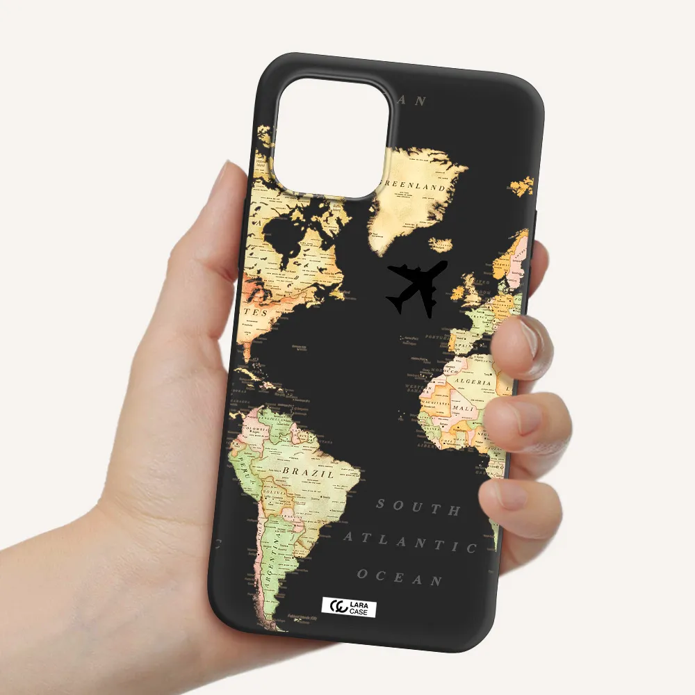 Travel Map Apple iPhone 12 mini Silicone black Case