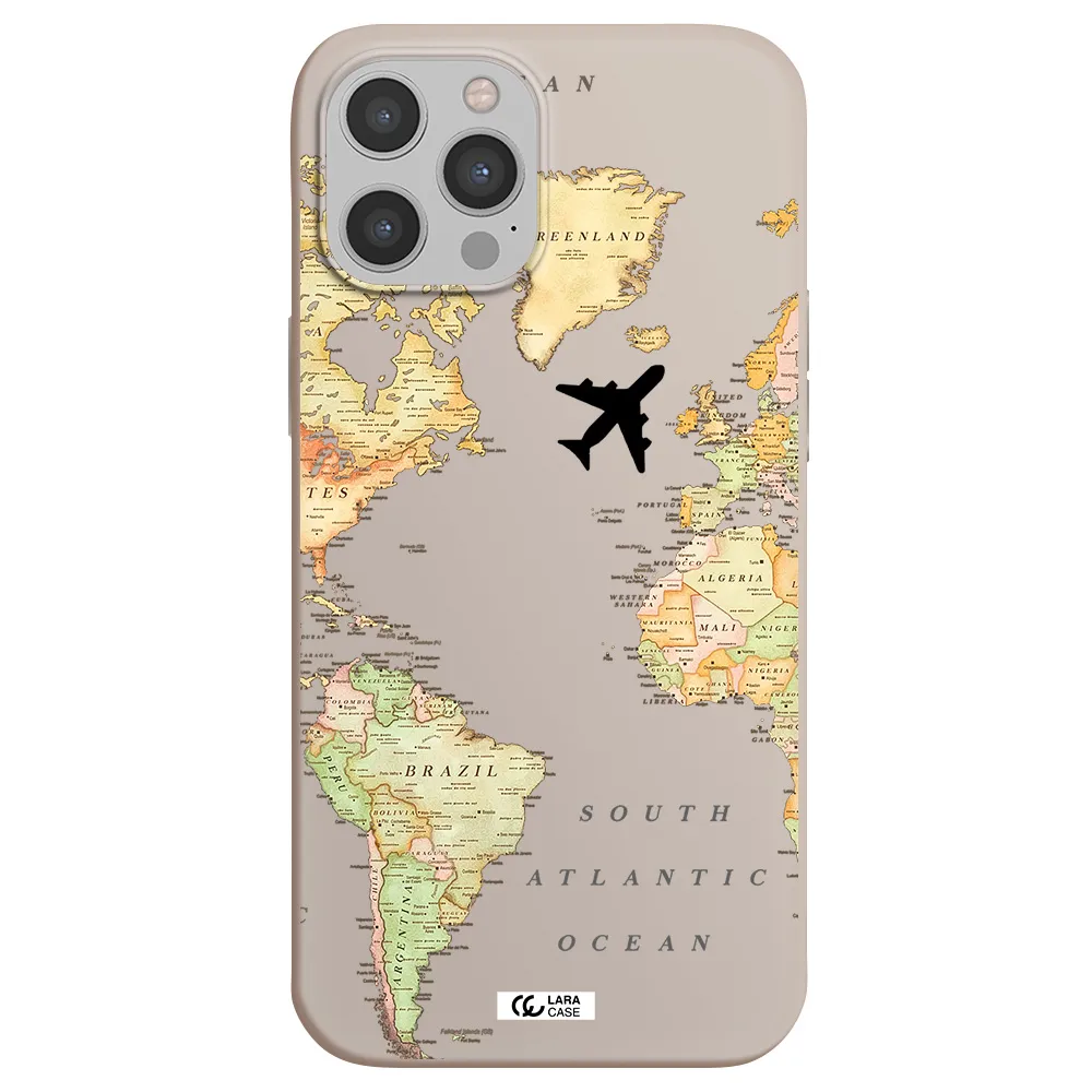 Travel Map Apple iPhone 12 pro max Silicone Stone Case