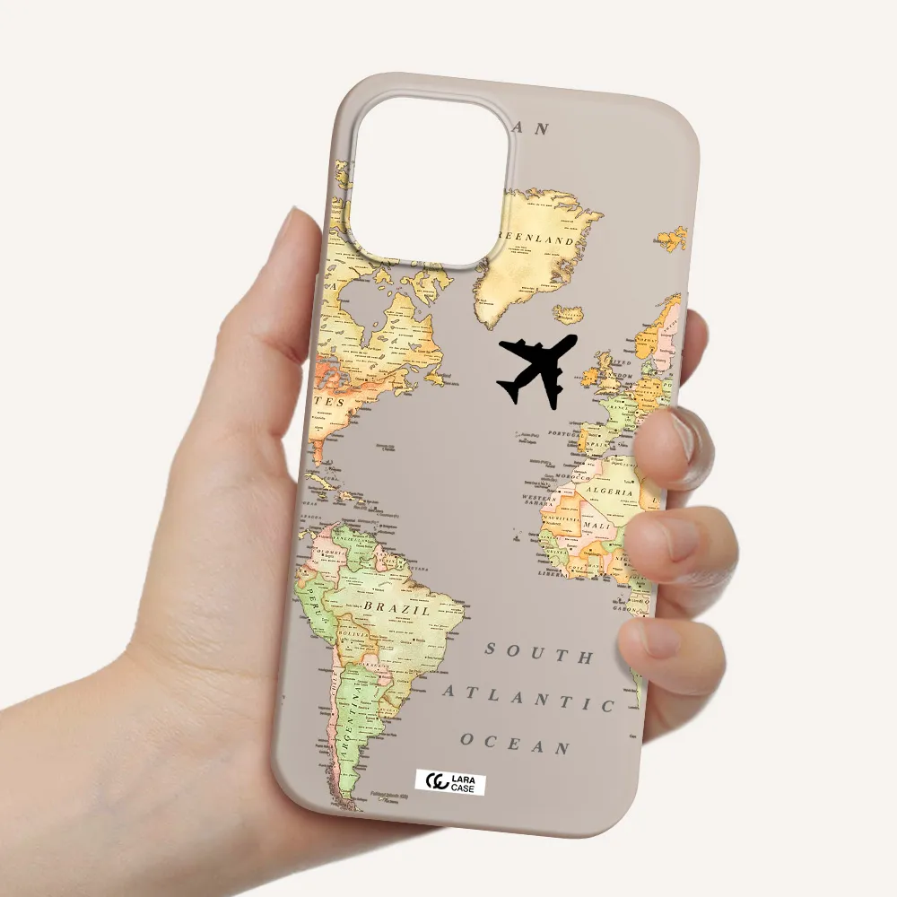 Travel Map Apple iPhone 12 pro Silicone Stone Case
