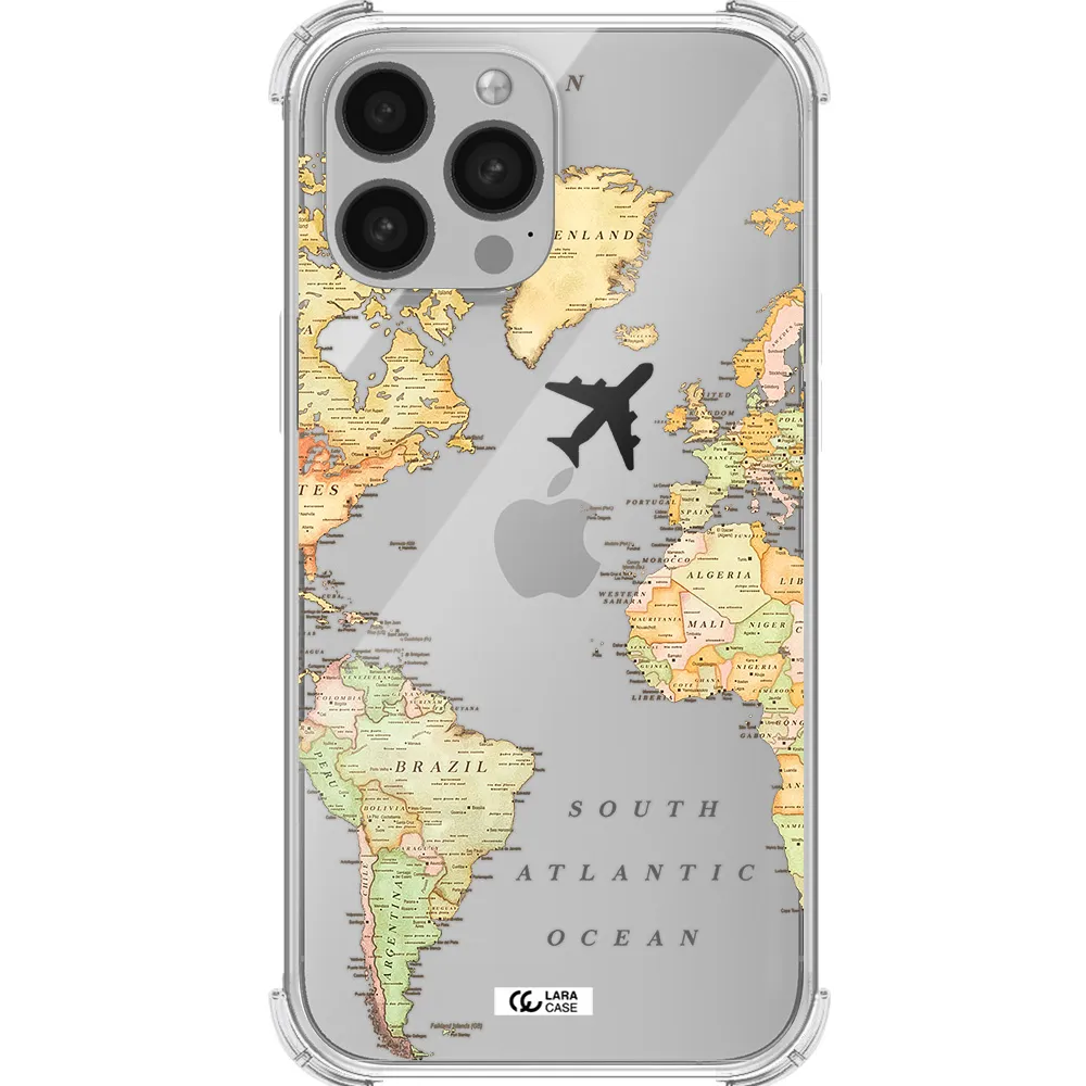 Travel Map Apple iPhone 13 Pro Max Clear PC Case