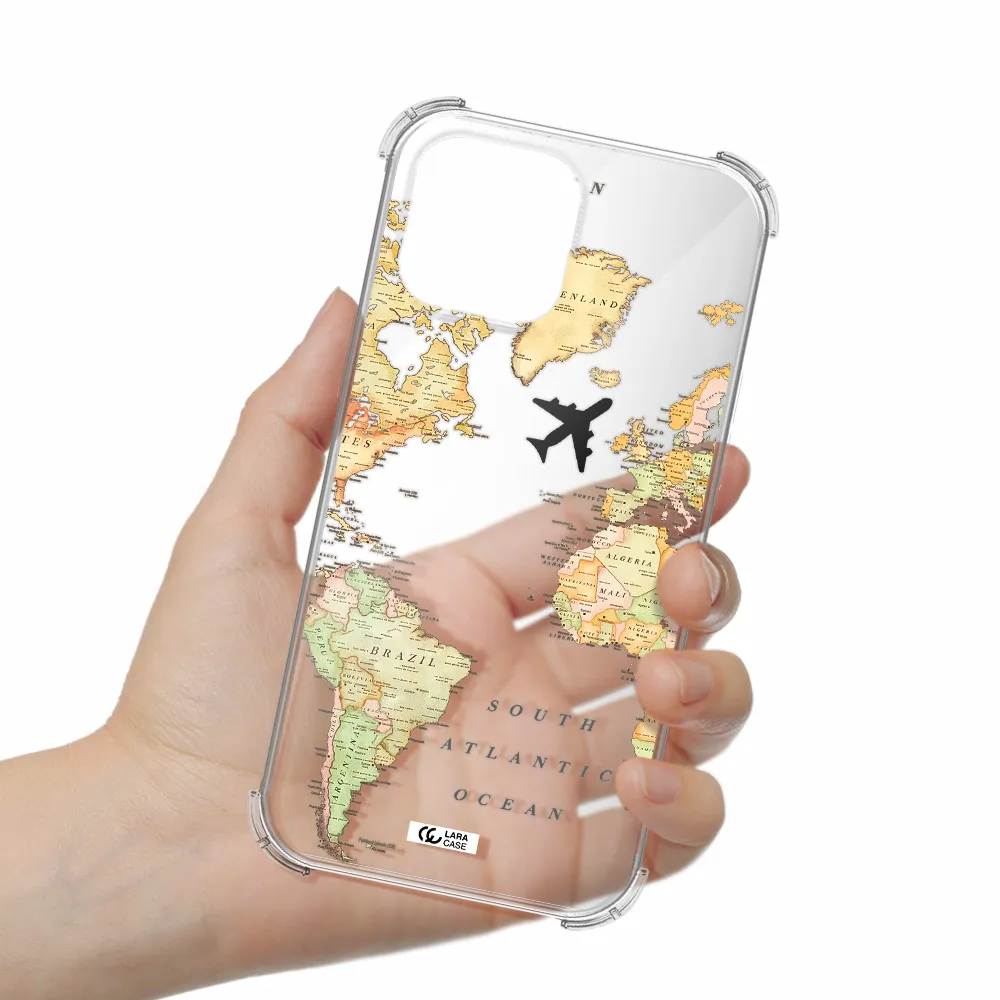 Travel Map Apple iPhone 13 Pro Max Clear PC Case
