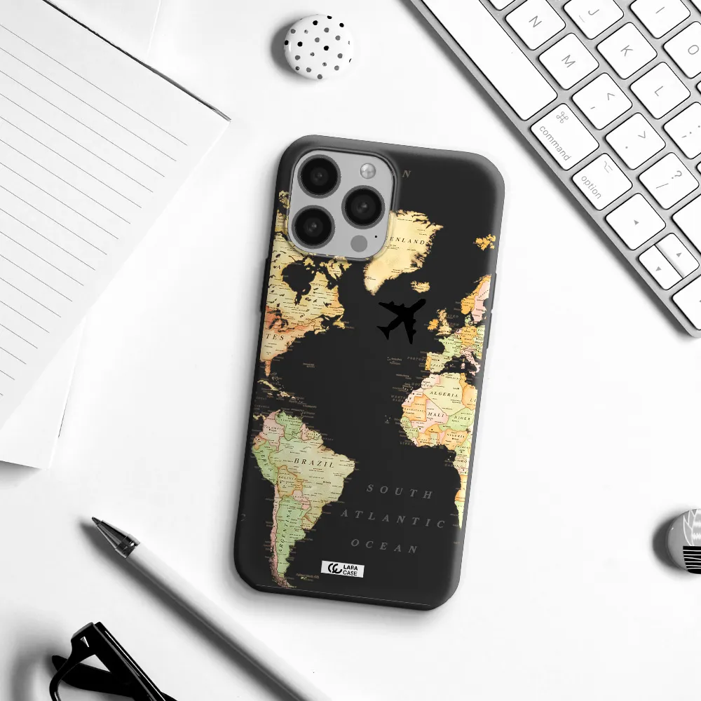 Travel Map Apple iPhone 13 Pro Max Silicone black Case