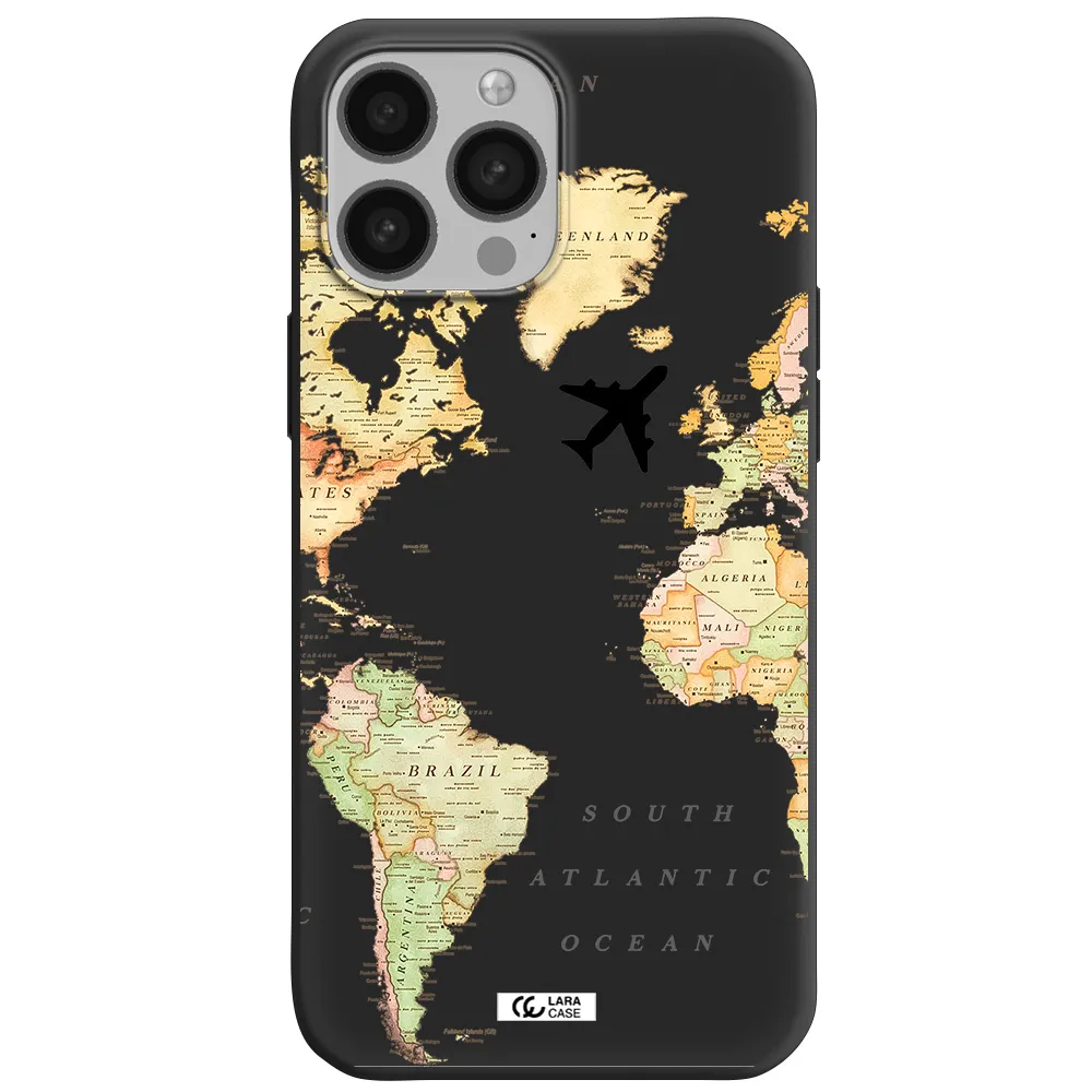 Travel Map Apple iPhone 13 Pro Silicone black Case
