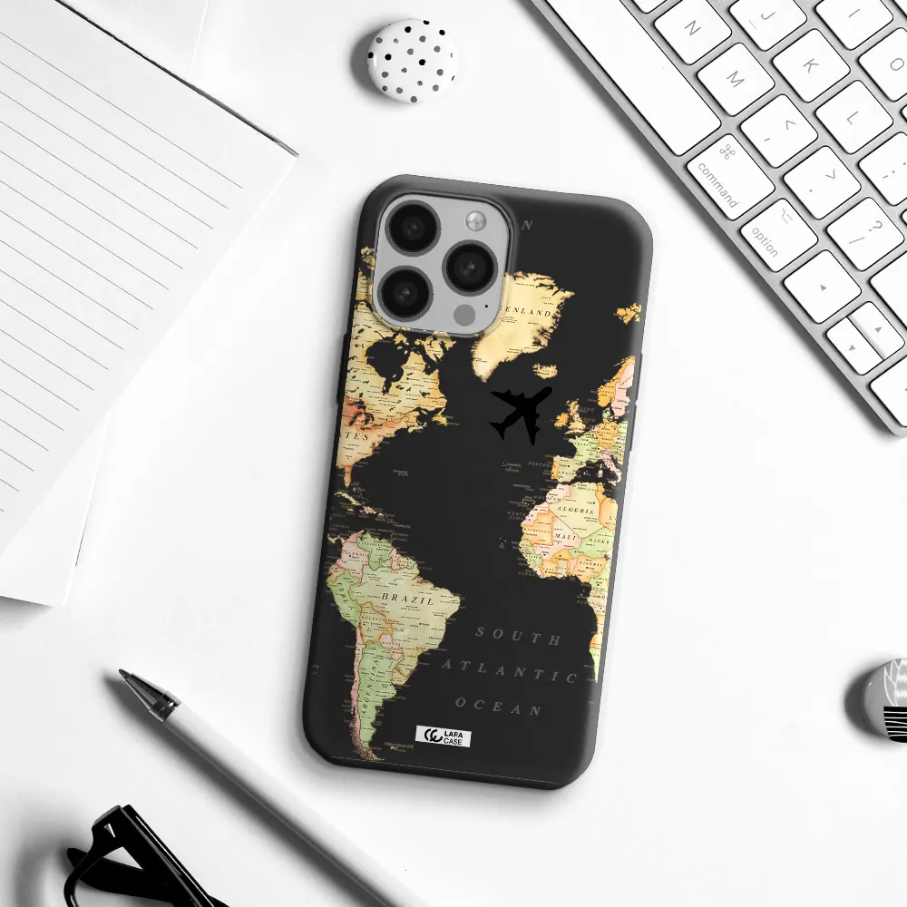Travel Map Apple iPhone 13 Pro Silicone black Case