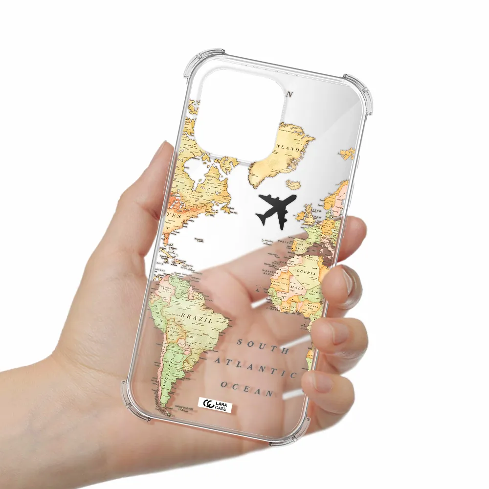 Travel Map Apple Iphone 16 Pro Max Clear Pc Case