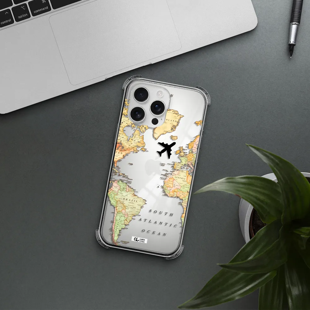 Travel Map Apple Iphone 16 Pro Max Clear Pc Case