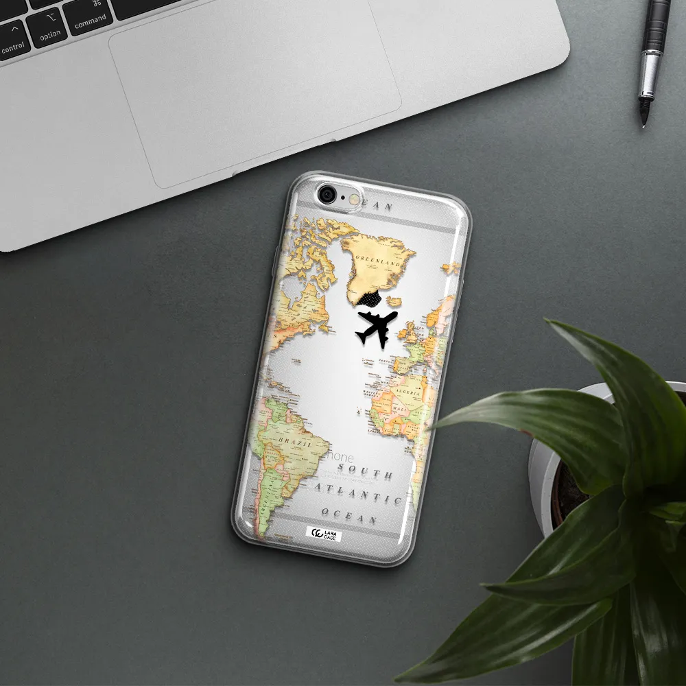 Travel Map Apple iPhone 6 plus Clear TPU Case