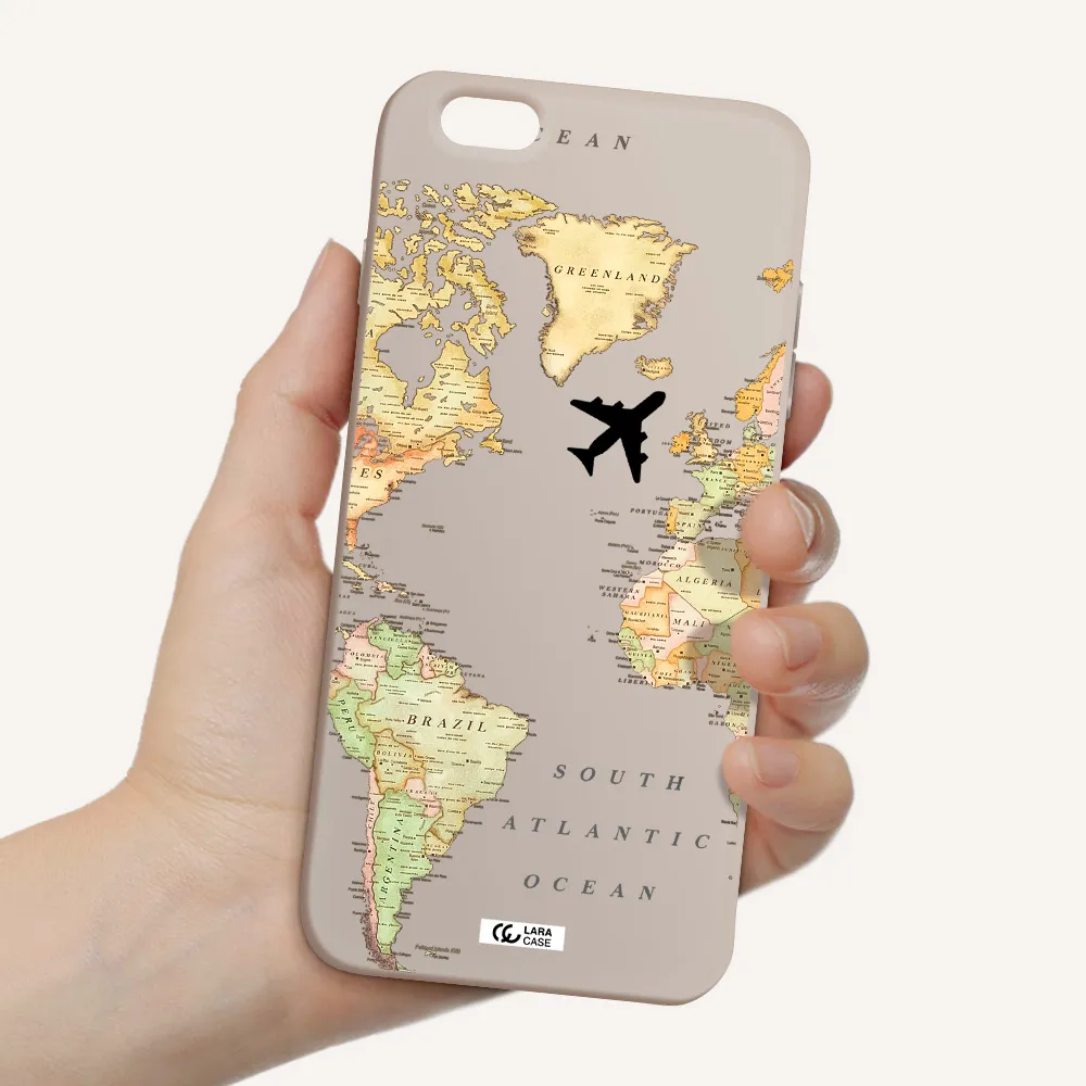 Travel Map Apple iPhone 6 plus Silicone Stone Case