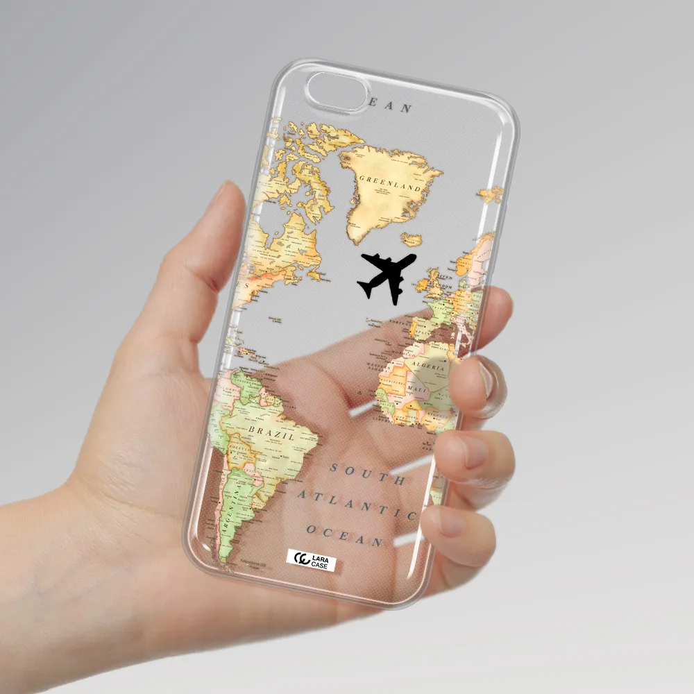 Travel Map Apple iPhone 6 s plus Clear TPU Case