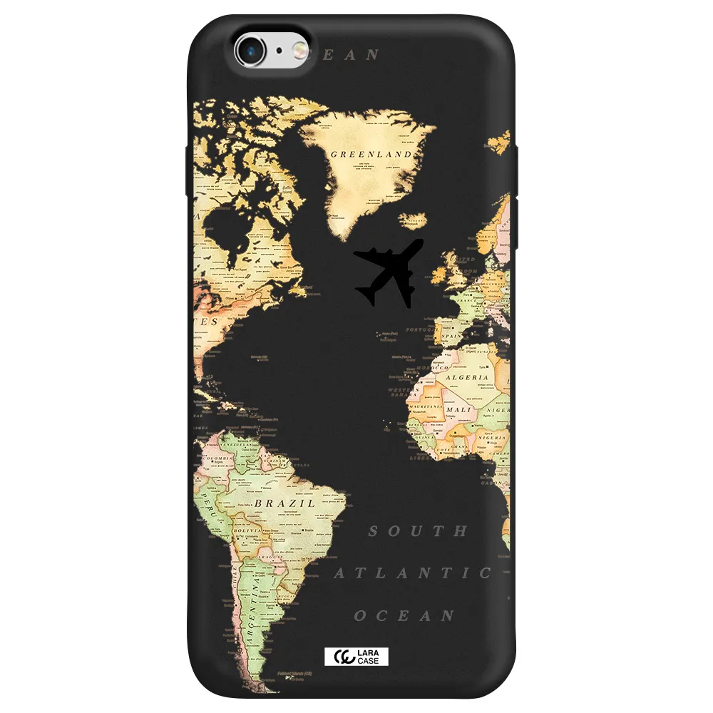Travel Map Apple iPhone 6 s plus Silicone black Case