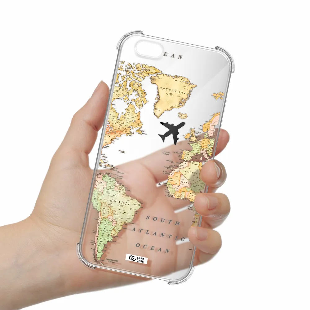 Travel Map Apple iPhone 6S Clear PC Case
