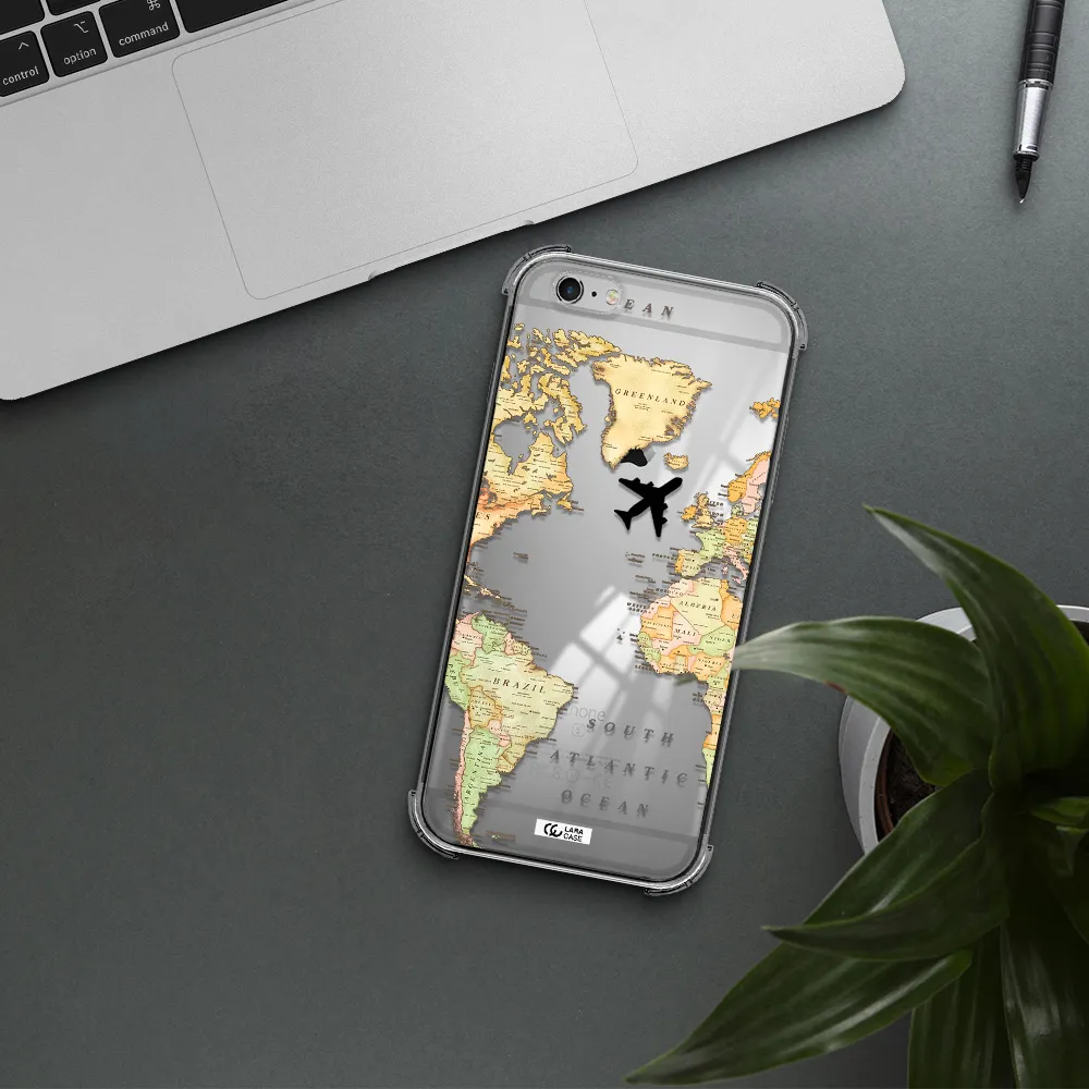 Travel Map Apple iPhone 6S Clear PC Case