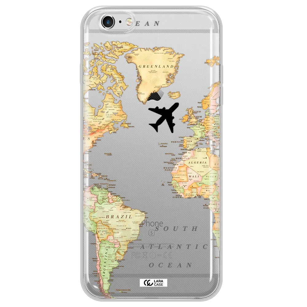 Travel Map Apple iPhone 6S Clear TPU Case