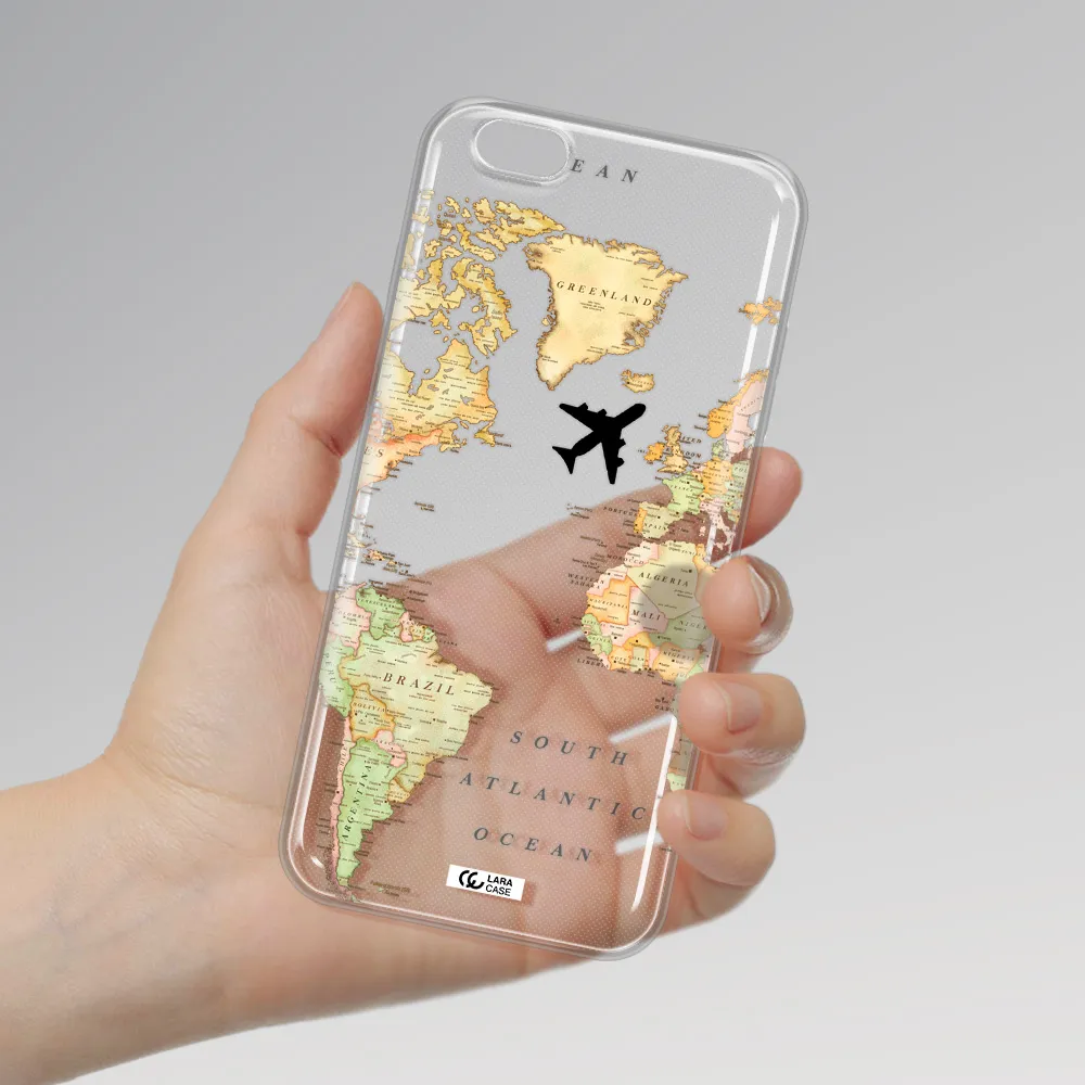 Travel Map Apple iPhone 6S Clear TPU Case