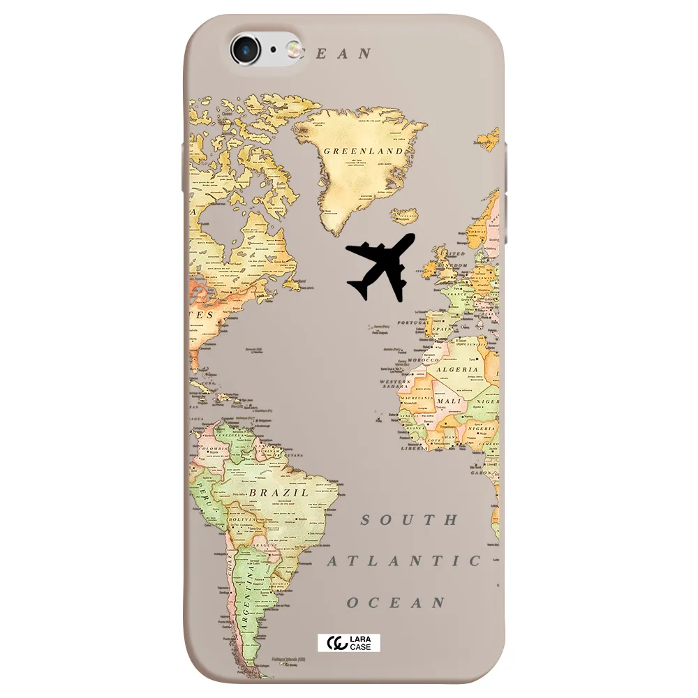 Travel Map Apple iPhone 6S Silicone Stone Case