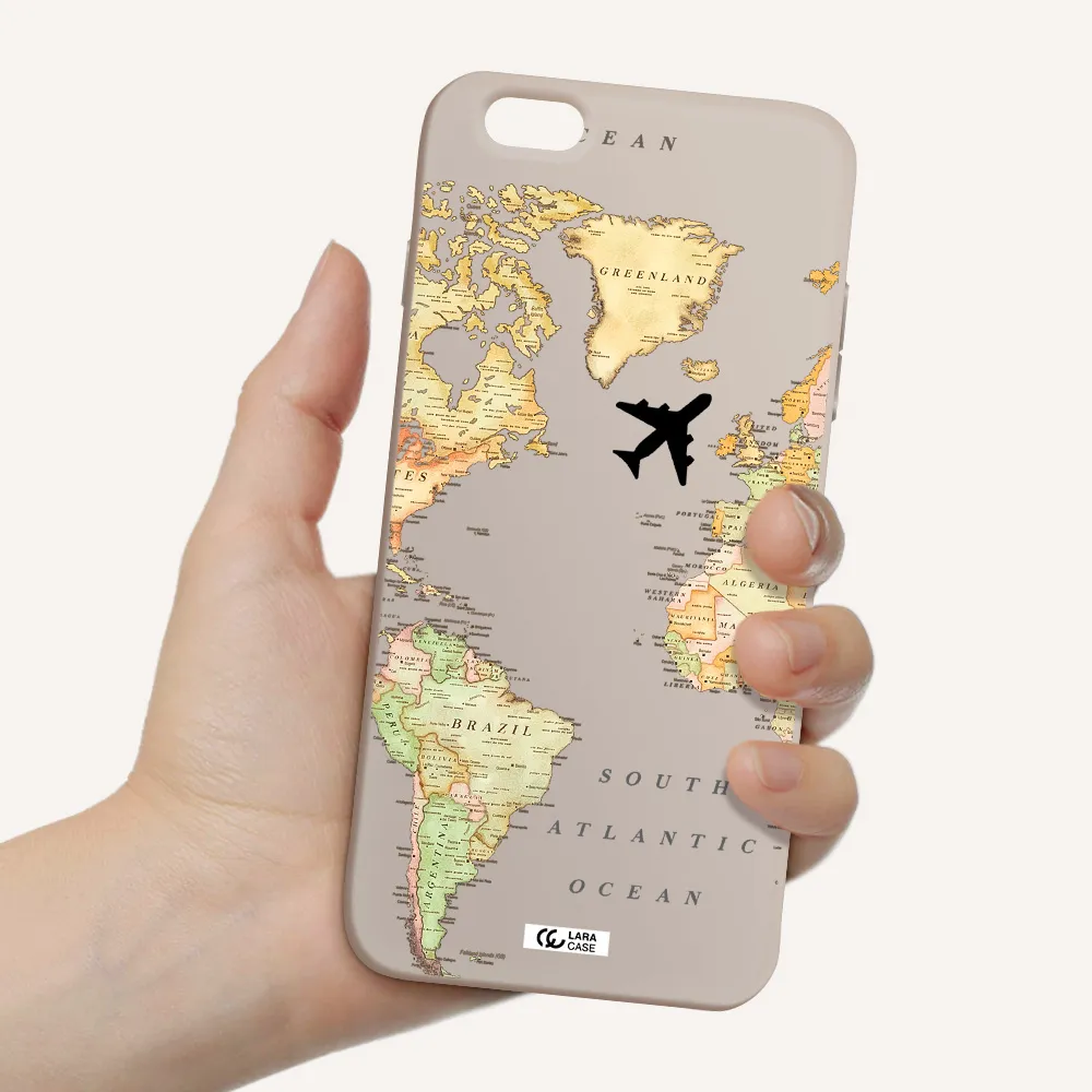 Travel Map Apple iPhone 6S Silicone Stone Case