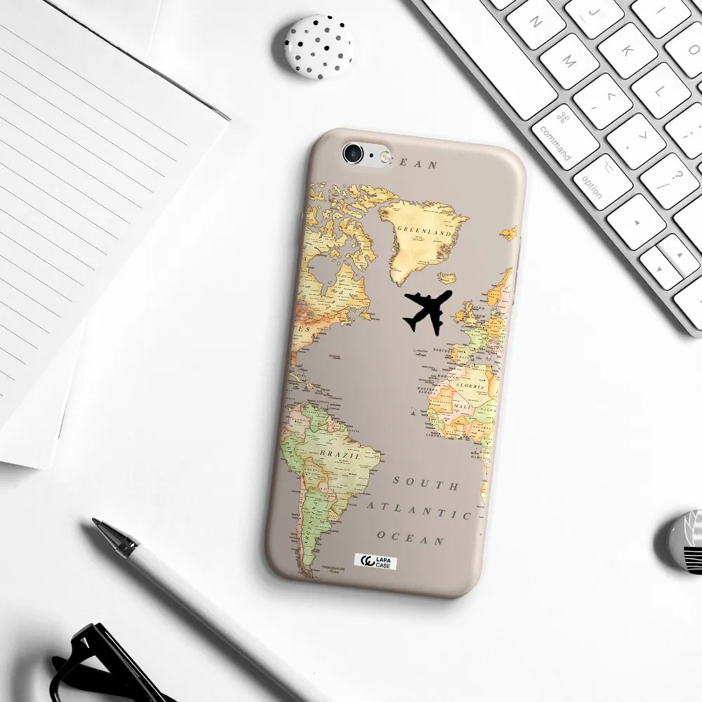 Travel Map Apple iPhone 6S Silicone Stone Case