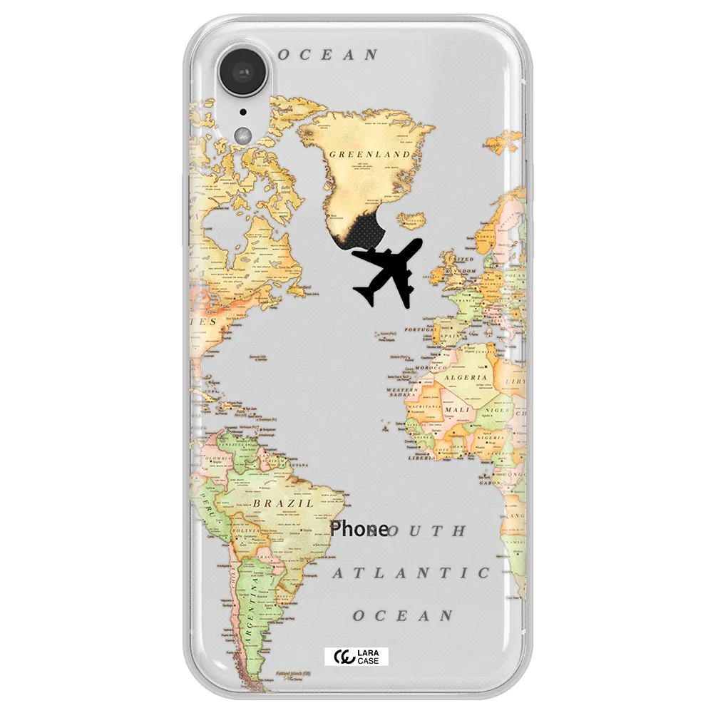 Travel Map Apple iPhone XR Clear TPU Case