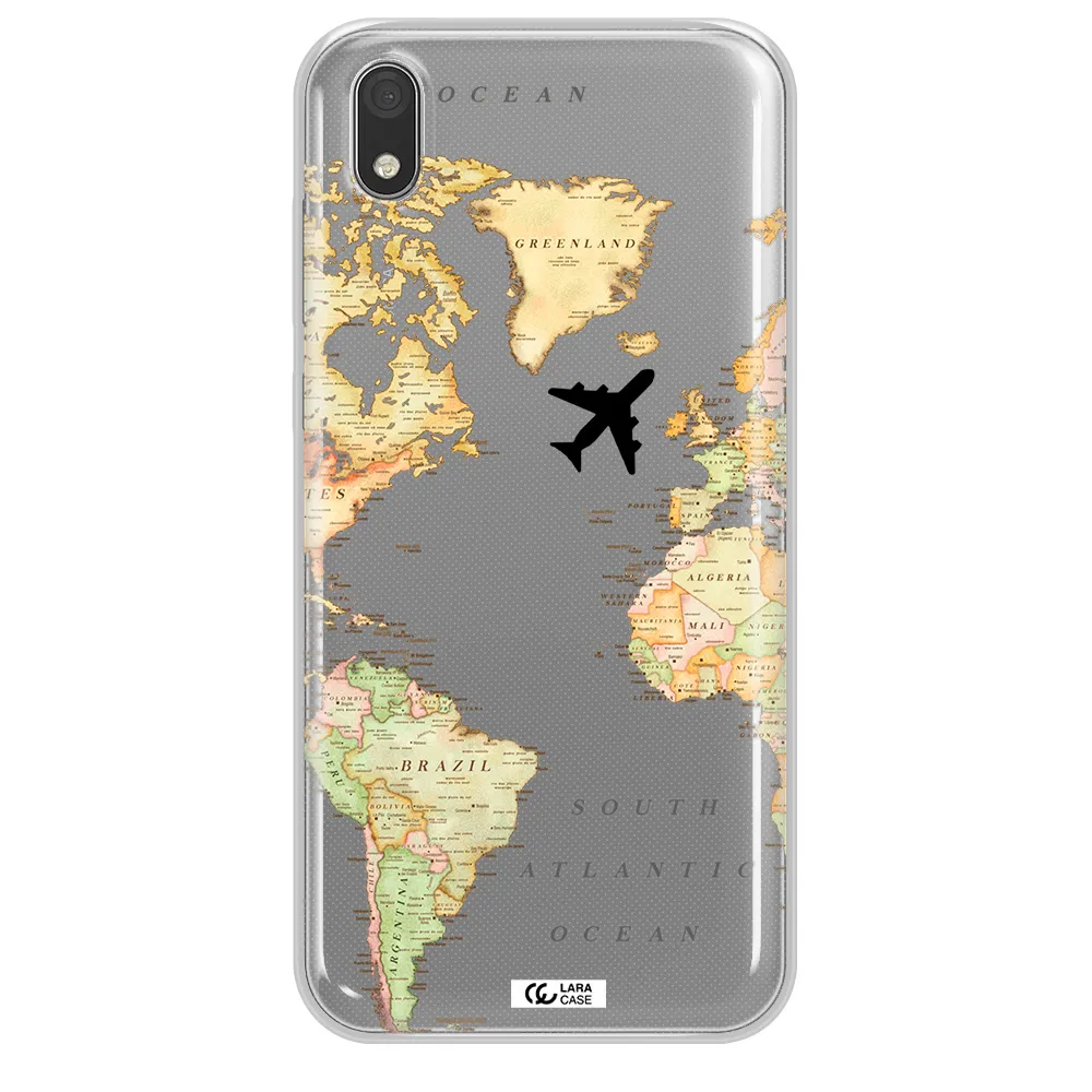 Travel Map Huawei Honor 8S Clear TPU Case