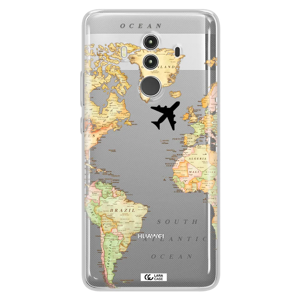 Travel Map Huawei Mate 10 Clear TPU Case