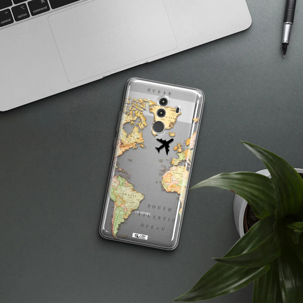 Travel Map Huawei Mate 10 Clear TPU Case
