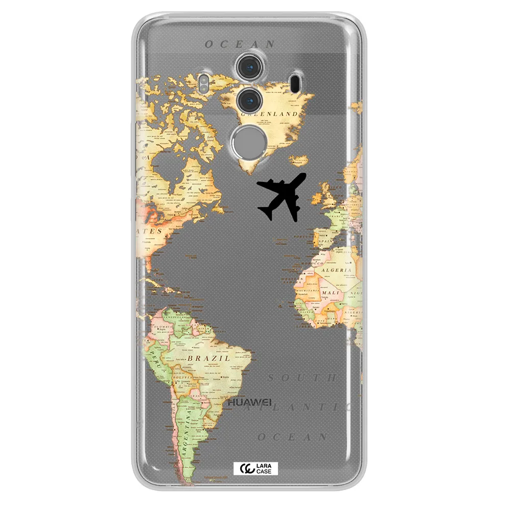 Travel Map Huawei Mate 10 Pro Clear TPU Case