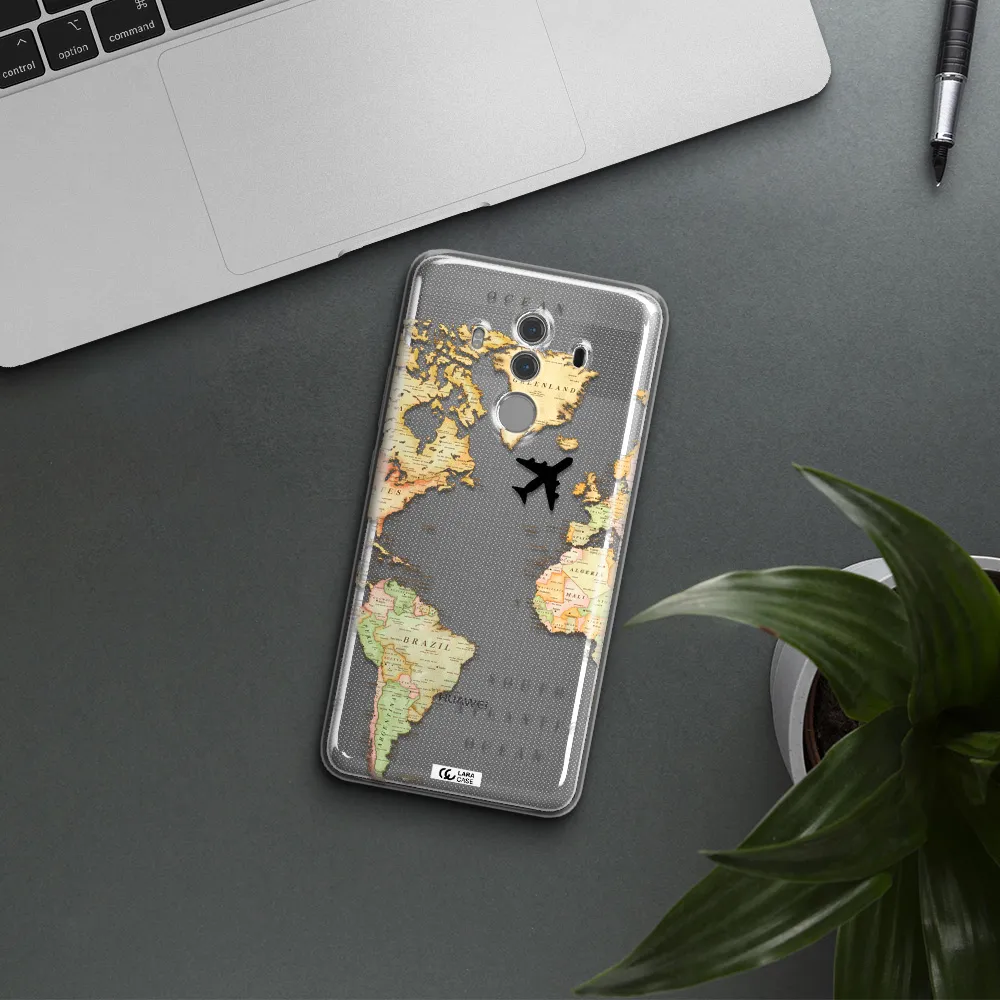 Travel Map Huawei Mate 10 Pro Clear TPU Case